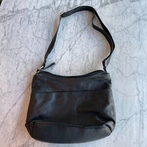 Marco Avane Black Leather Shoulder Bag